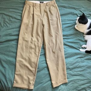 dockers beige pleated trousers <3